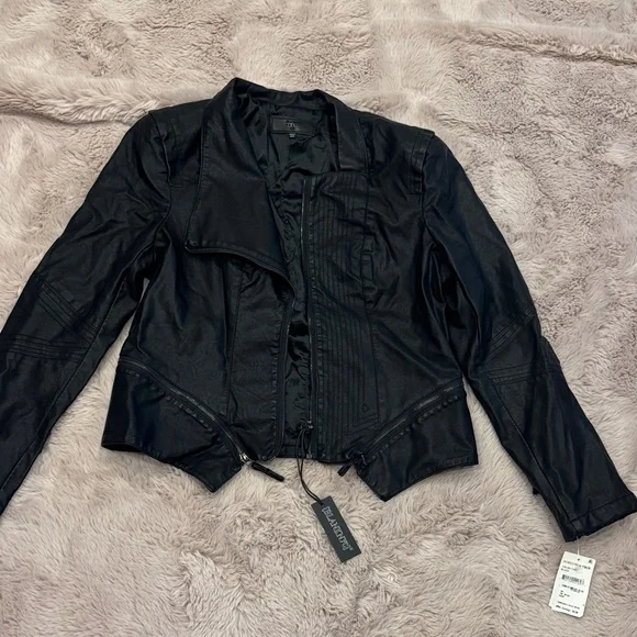 Faux leather moto jacket - Picture 1 of 8